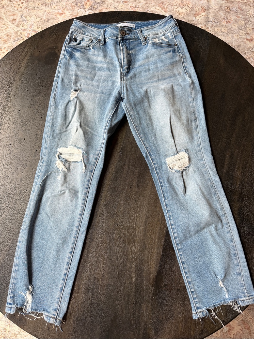 KanCan by Maurices Light Blue Distressed Straight Leg Jeans